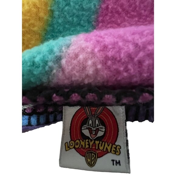 Vtg Baby Looney Tunes Fleece Throw 46"x63" Tweety Bird Hearts Warner Brothers - Picture 6 of 8